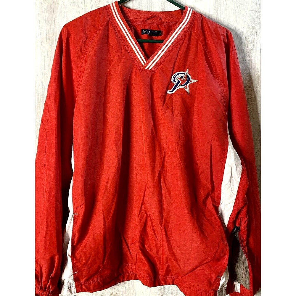 Vintage Red Sport-Tek Philadelphia Stars Windbreaker Pullover Size XL‎ Sports